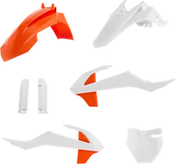 Acerbis Complete Plastic Fender Body Kit White Orange