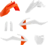 Acerbis Complete Plastic Fender Body Kit White Orange