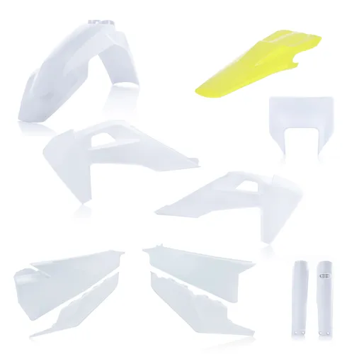 Acerbis White Yellow Full Plastic Fender Body Kit
