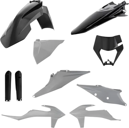 Acerbis Full Plastic Fender Body Kit Gray Black 2