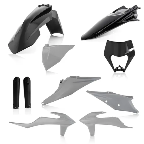 Acerbis Full Plastic Fender Body Kit Gray Black 3