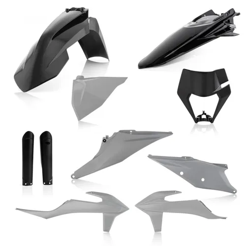 Acerbis Full Plastic Fender Body Kit Gray Black 4
