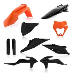 Acerbis Complete Plastic Fender Body Kit Black/Orange