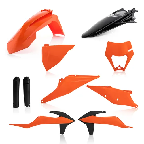 Acerbis Complete Plastic Fender Body Kit OE Orange/Black