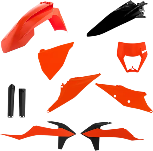 Acerbis Complete Plastic Fender Body Kit OE Orange/Black