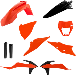 Acerbis Complete Plastic Fender Body Kit OE Orange/Black