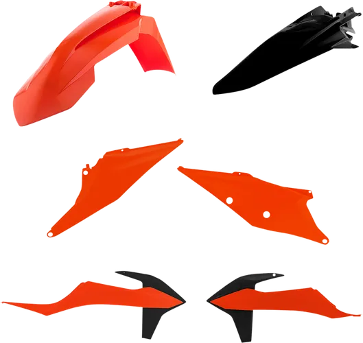 Acerbis Plastic Fender Body Kit 2021 OE Orange Black