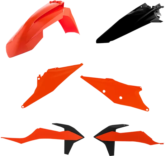 Acerbis Plastic Fender Body Kit OE Orange Black