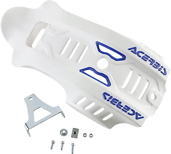 Acerbis Chassis Belly Skid Plate White Blue Large