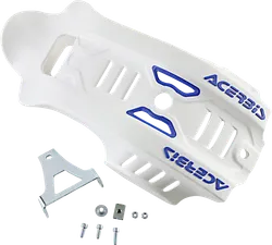 Acerbis Chassis Belly Skid Plate White Blue Large