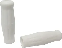 Harddrive White Old School Grips wo Throttle Sleeve