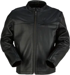 Z1R Adult Men Munition Leather Jacket Black 5XL