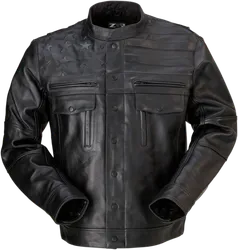 Z1R Adult Men Deagle Leather Jacket Black 2XL