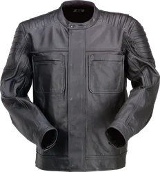 Z1R Adult Men Widower Leather Jacket Black 5XL