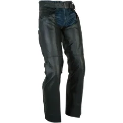 Z1R Adult Leather Polyester Sabot Chaps 3XL Black