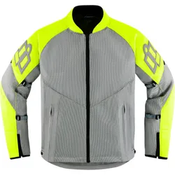 Icon Adult Men Mesh AF Jacket M Gray Hi Viz