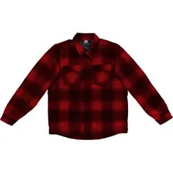 Icon Adult Men Fallblock CX Flannel Jacket Black Red 3XL