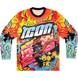 Icon Adult Men Scatterbrain Jersey 2XL Orange Yellow