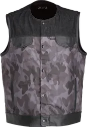 Z1R Adult Men Nightfire Camo Vest L Black Camo Gray