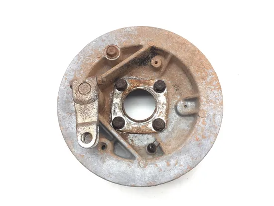 Left Rear Drum Brake Backing Assembly 1991 Kawasaki Bayou 300 KLF300B 3038A