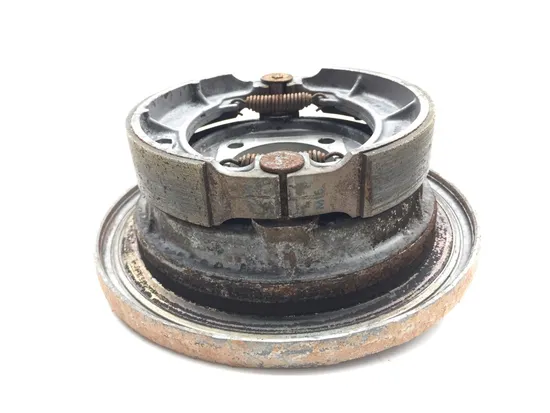 Left Rear Drum Brake Backing Assembly 1991 Kawasaki Bayou 300 KLF300B 3038A