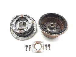 Left Rear Drum Brake Backing Assembly 1991 Kawasaki Bayou 300 KLF300B 3038A