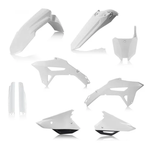 Acerbis Full Plastic Fender Body Kit White Black 3