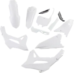 Acerbis Full Plastic Fender Body Kit White Black