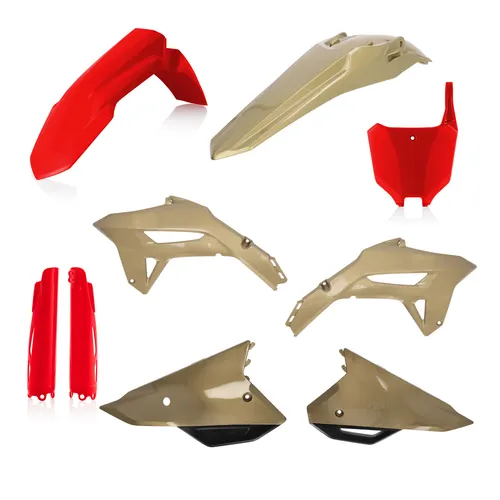 Acerbis Complete Plastic Fender Body Kit Red Gold