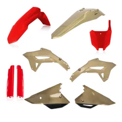 Acerbis Complete Plastic Fender Body Kit Red Gold