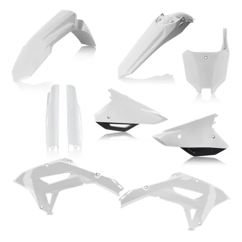 Acerbis Full Plastic Fender Body Kit White Black 2