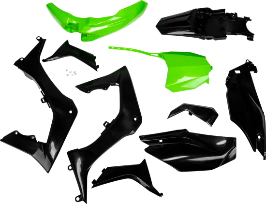 Acerbis Complete Plastic Fender Body Kit Black Green