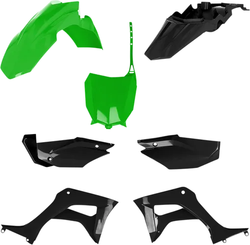 Acerbis Complete Plastic Fender Body Kit Black Green