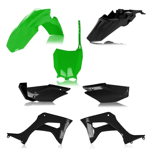 Acerbis Complete Plastic Fender Body Kit Black Green