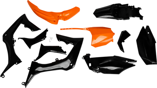 Acerbis Complete Plastic Fender Body Kit Black Orange
