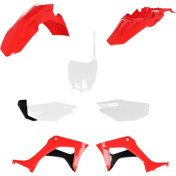 Acerbis Complete Plastic Fender Body Kit Red White