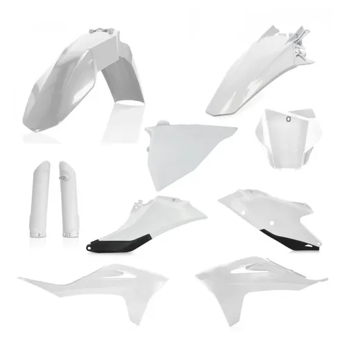 Acerbis Full Plastic Fender Body Kit White Black 3