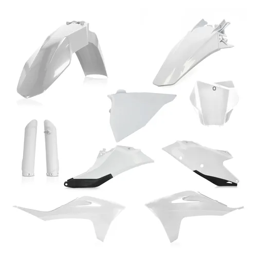 Acerbis Full Plastic Fender Body Kit White Black 2