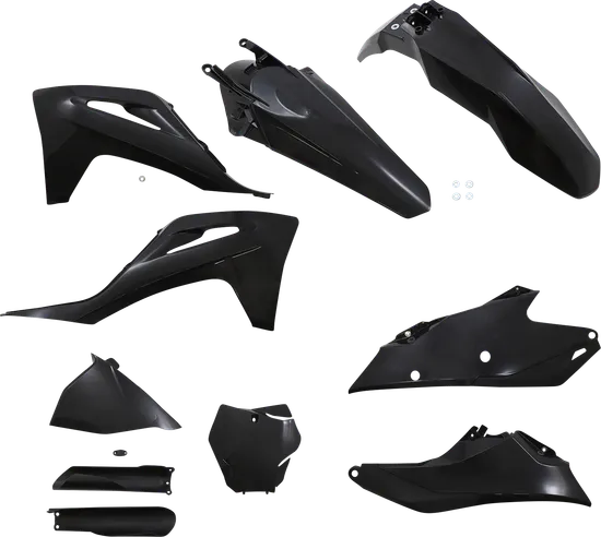 Acerbis Complete Plastic Fender Body Kit Black Metallic