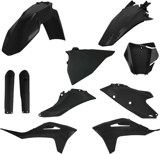 Acerbis Complete Plastic Fender Body Kit Black Metallic
