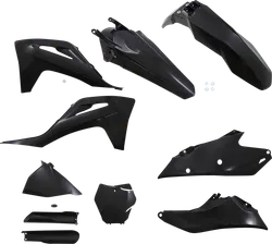 Acerbis Complete Plastic Fender Body Kit Black Metallic