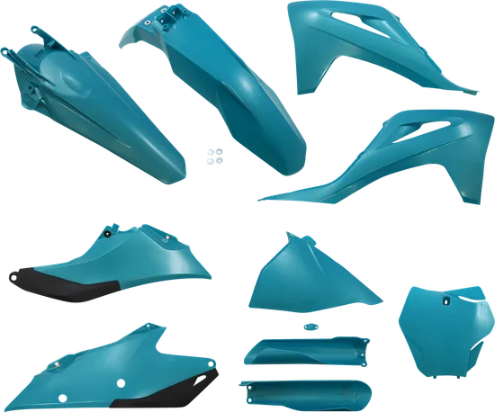 Acerbis Plastic Fender Body Kit Teal Black Metallic