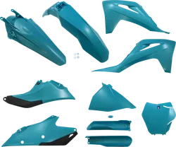 Acerbis Plastic Fender Body Kit Teal Black Metallic