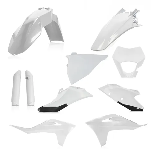 Acerbis Full Plastic Fender Body Kit White Black 2