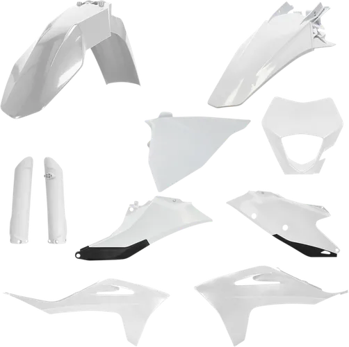 Acerbis Full Plastic Fender Body Kit White Black 1