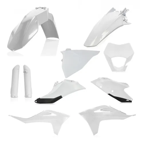 Acerbis Full Plastic Fender Body Kit White Black 3