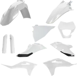 Acerbis Full Plastic Fender Body Kit White Black