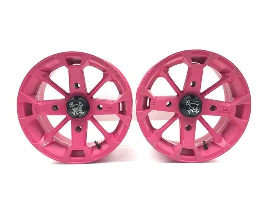 MSA Pink Front Rear Wheel Set 2015 Polaris RZR S 900 EPS 3073 x