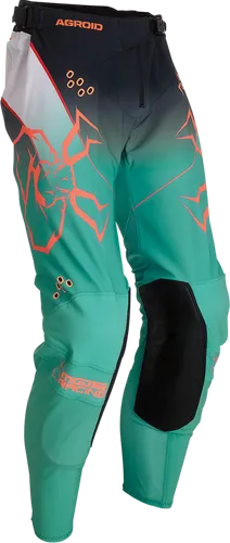 Moose Teal Black and Orange Adult Agroid Riding Pants Sz 42