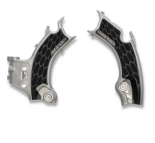 ACERBIS X Grip Frame Guards Silver Black